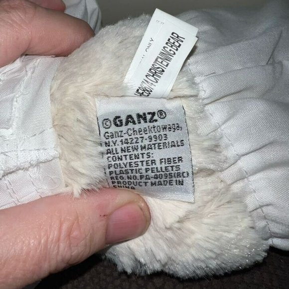 Ganz Christening Bear White Long Gown Baby Plush Baptism Christmas Gift HE8674 - Picture 8 of 12